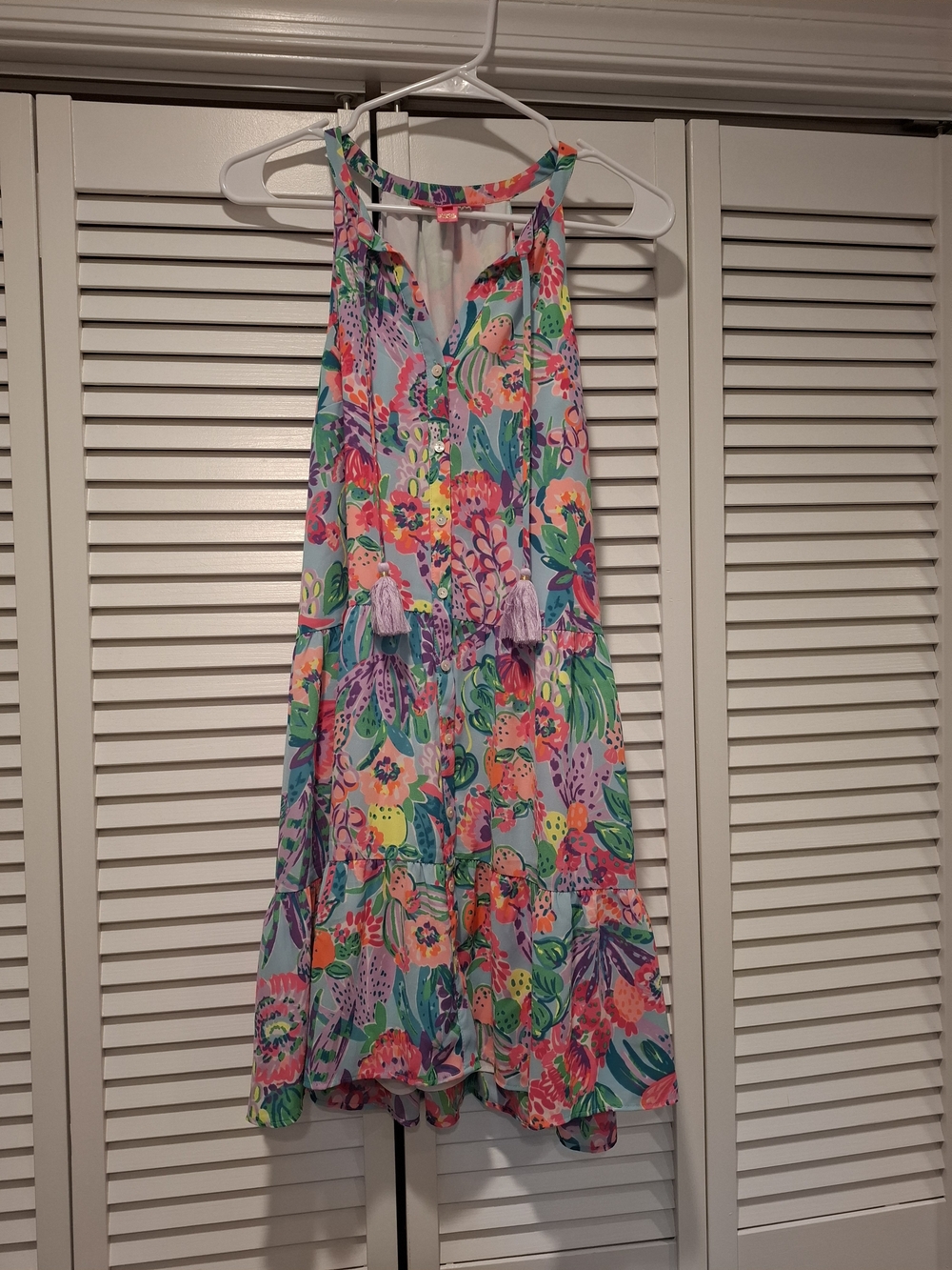 Lilly Pulitzer Multi-Color Floral Sundress (blue, pink, green, purple, yellow)